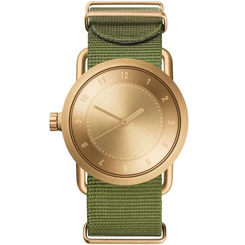 TID No.1 Gold Dial / Green Nylon Strap / Gold Buckle