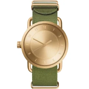 TID No.1 Gold Dial / Green Nylon Strap / Gold Buckle