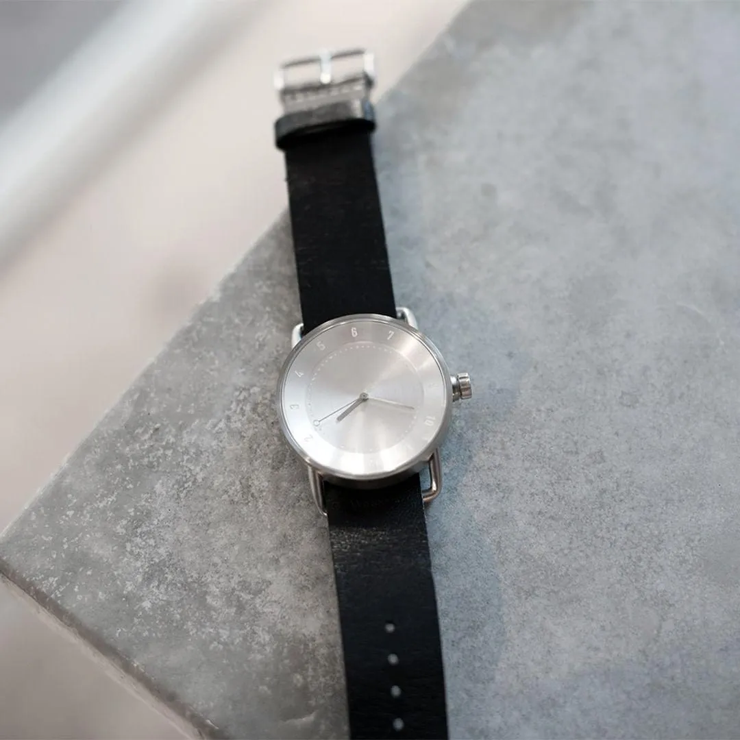 TID No.1 Steel Dial / Black Leather Strap / Steel Buckle