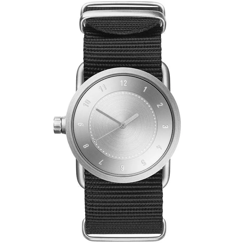 TID No.1 Steel Dial / Black Leather Strap / Steel Buckle