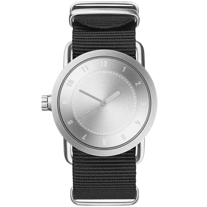 TID No.1 Steel Dial / Black Leather Strap / Steel Buckle