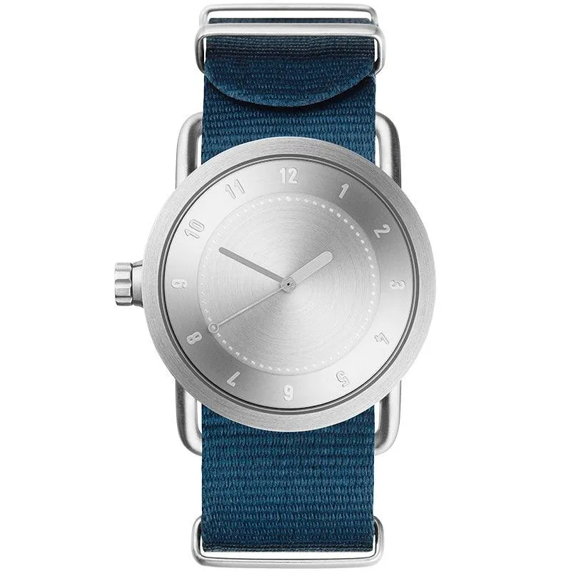 TID No.1 Steel Dial / Navy Leather Strap / Steel Buckle