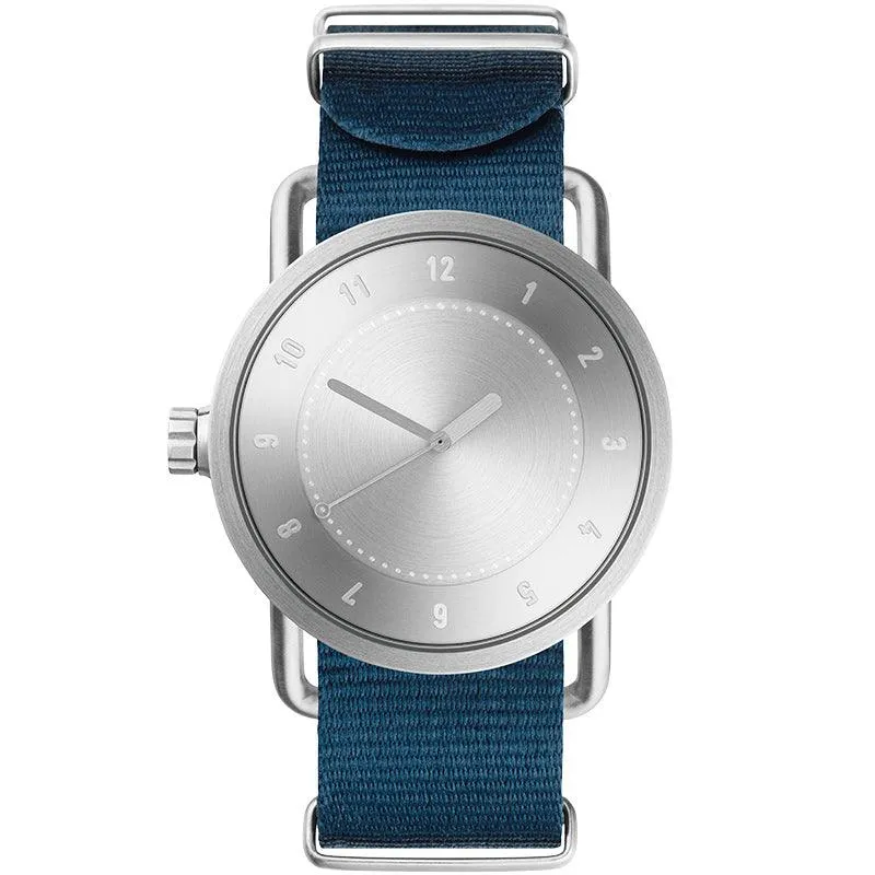 TID No.1 Steel Dial / Navy Leather Strap / Steel Buckle