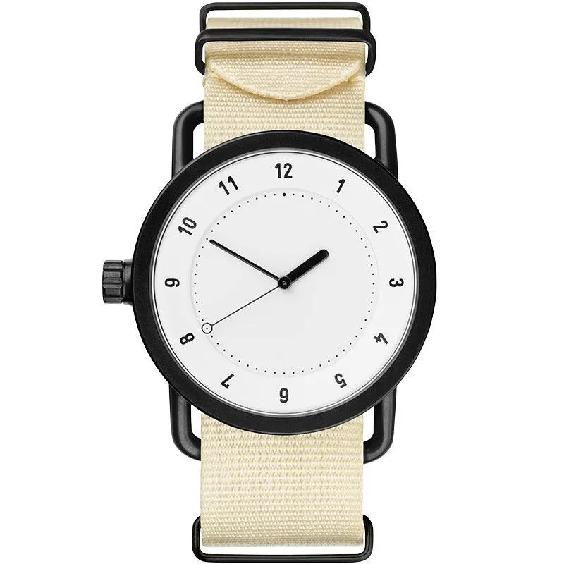 TID No.1 White Dial / Natural Leather Strap / Black Buckle