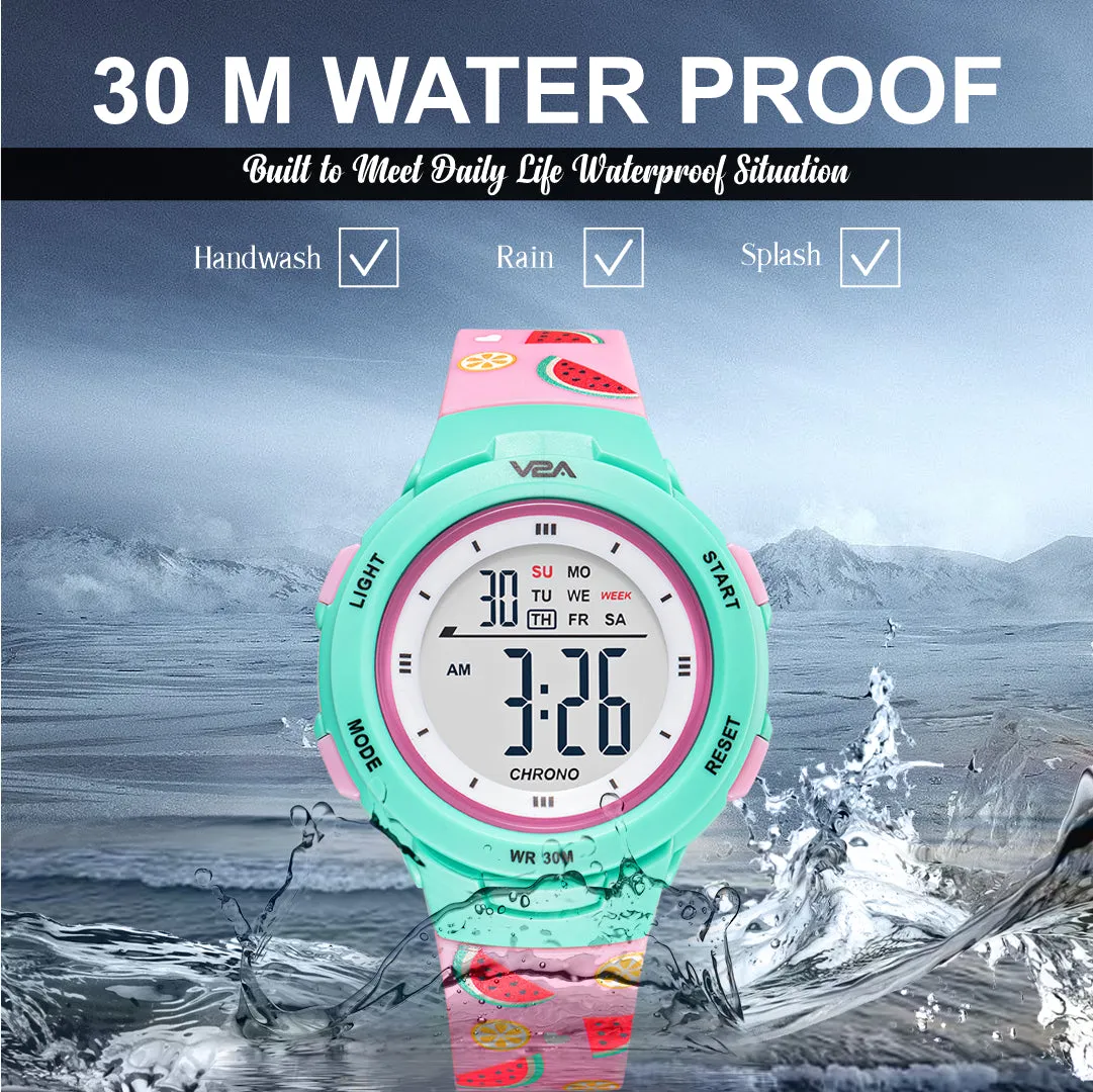 V2A Digital Watch Kids Watch Unisex-Child Between 4 to 13 Years of Age Multi-Functional 30 M Waterproof Digital Sports Watches for Kids | Digital Watch for Kids