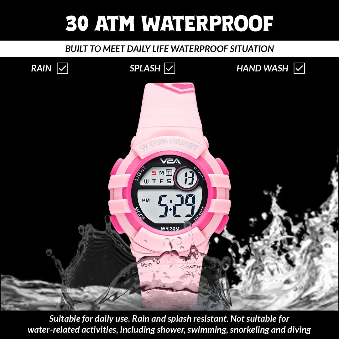 V2A Girls Kids Watch - Gifts for Girls Age 3-10 30 M Waterproof Digital Sports Watches for 3 4 5 6 7 8 Year Old Girls