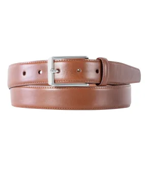 Walnut Calfskin Edge Stitched Belt